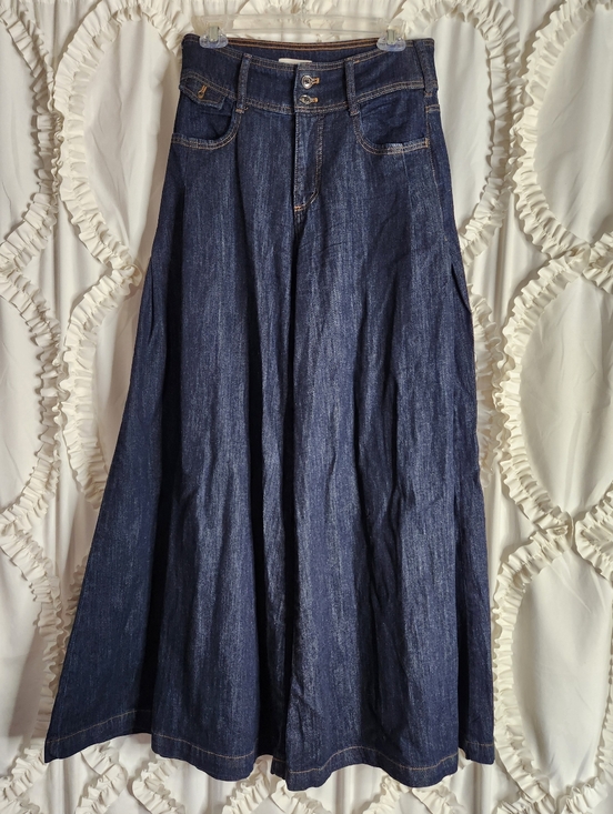 Anthropologie PILCRO Ultra Wide-Leg Jeans Dark Wash Size 27 - Picture 2 of 8